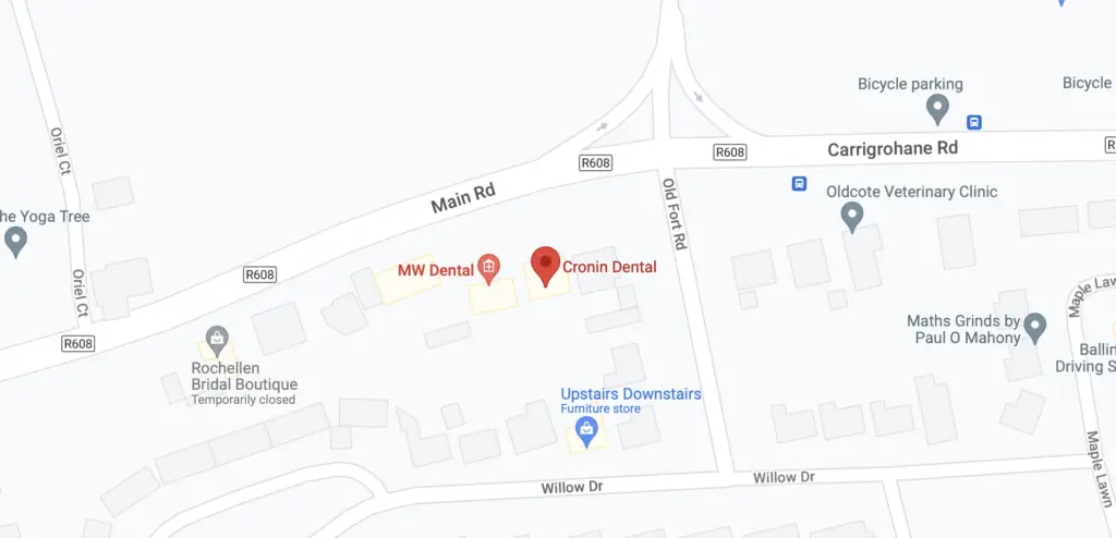 Map showing location of Cronin Dental, Ballincollig, Co Cork